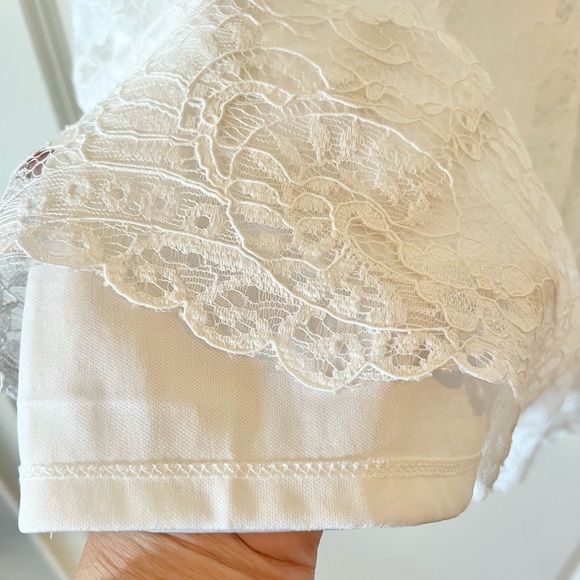 NWT Francescas Lace Off The Shoulder Fit And Flare White Dress Lined medium - Picture 12 of 13